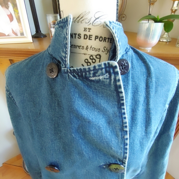 🎊HP🎊Ralph Lauren Double Breasted Denim Jacket. - Picture 5 of 14